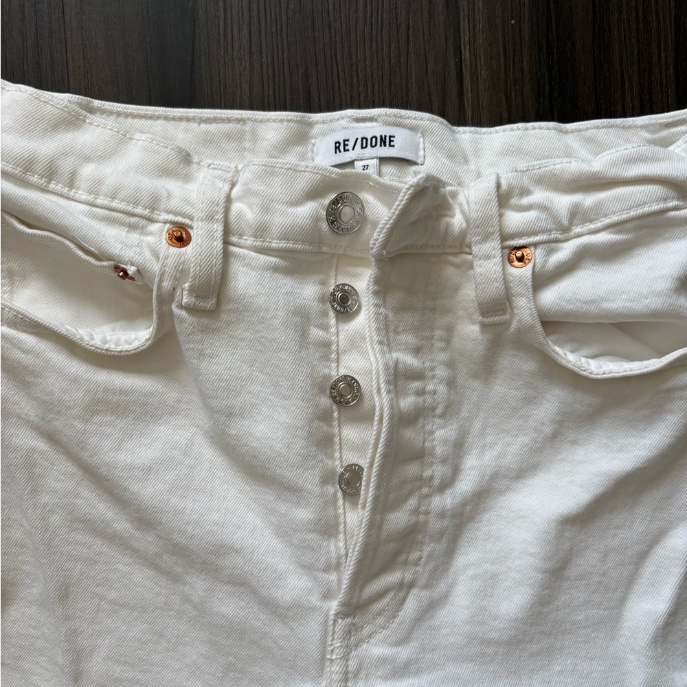 Re/Done White Skinny Distressed Jeans - Picture 5 of 5